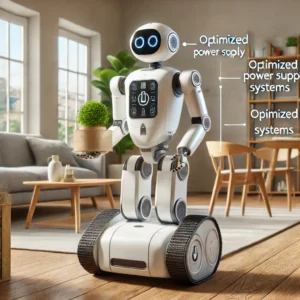 A practical household robot in a cozy living room