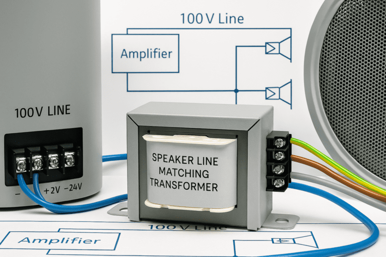 public address system transformer installation example
