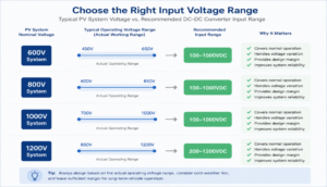 choose the right input voltage