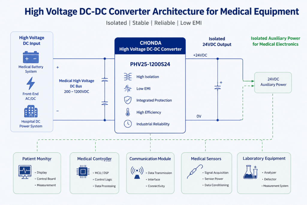 High Voltage DC-DC Converter Architecture for Medical Equipment